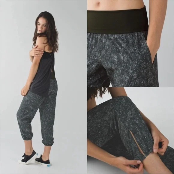 Lululemon gator green yoga om pant - Picture 2 of 7